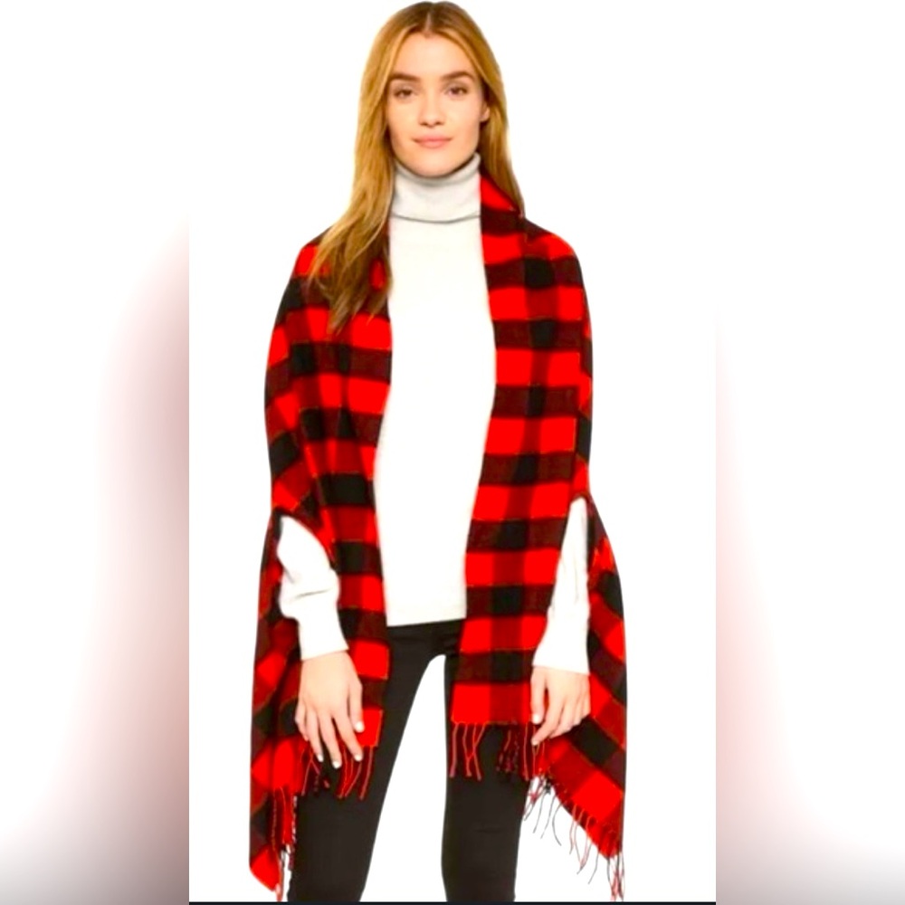 100% wool Madewell reversible poncho/wrap/scarf